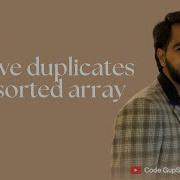 Remove Duplicates From Sorted Array JavaScript Interview Preparation Series