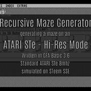 Recursive Maze Generator On ATARI STe