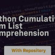 Python Cumulative Sum List Comprehension