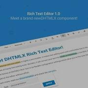 Meet DhtmlxRichText 1 0 JavaScript Rich Text Editor