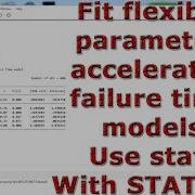 Fit Flexible Parametric Accelerated Failure Time Models Use Staft With STATA 18