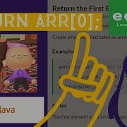 Edabit Java Return The First Element Of An Array Very Easy Difficulty