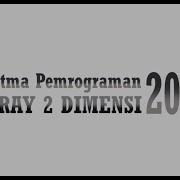 Praktikum Algoritma Pemrograman Array 2 Dimensi