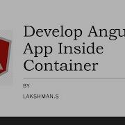 Develop Angular App Inside Docker