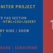 How To Create FAQ Design Using HTML CSS JQUERY Jquery Hide Show Slide Part 16 Download Code