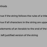 Python Methods Istitle Isupper Join And Ljust