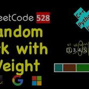 Random Pick With Weight LeetCode 528 C Java Python