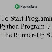 How To Start Programming HackerRank Python Problem 9 Find The Runner Up Score