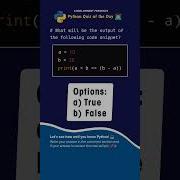 Python Quiz Question 75 Shorts