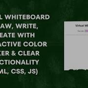 Virtual Whiteboard With HTML CSS And JavaScript Step By Step Guide
