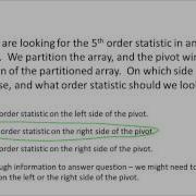 Randomized Selection Algorithm Algorithm