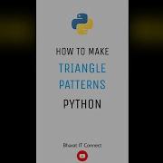 Printing Pattern In Python Bharat IT Connect Printing Triangle In Python Shorts