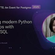 Building Modern Python Web Apps With PostgreSQL POSETTE An Event For Postgres 2025