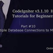 Learn CodeIgniter V3 1 10 HMVC Tutorials For Beginner 10 Multiple Database Connection