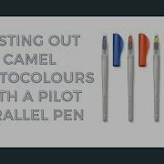 Testing Camel Camlin Transparent Photo Colours With A Pilot Parallel Pen