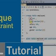 14 Unique Constraint In SQL SQL Tutorial