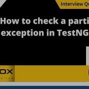 How To Check A Particular Exception In TestNG Test Selenium Interview Question 445