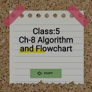 Class 5 Ch 8 Algorithm And Flowcharts