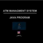 ATM Management System JAVA
