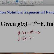 Function Notation Exponential Functions I