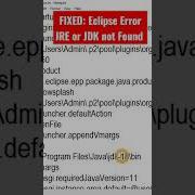 FIXED Eclipse Error JRE Or JDK Not Found Shorts Coding Javatutorial Java