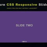 Pure CSS Responsive Image Slider HTML5 CSS3 Tutorial