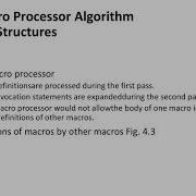 Algorithm And Data Structure Of Macro Processor