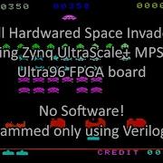 Full Hardwared Space Invaders On FPGA Using Verilog HDL