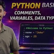 Python Basics Comments Variables Data Types Python Comment Variablesinpython Datatypes