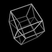 Tesseract Monochrome Rotation In Four Dimensional Space 4D Fourth Dimension Hyperspace