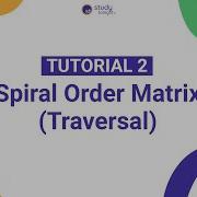 Spiral Order Matrix Traversal Algorithm Simplified Tutorial 2