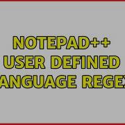 Notepad User Defined Language Regex