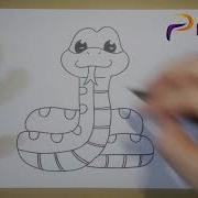 Cute Python Snake Easy Drawing Tutorial