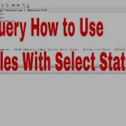 SQL Query How To Use Variables With Select Statements
