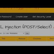 SQL Injection POST Select