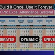 Build A Fully Automated Attendance Management System In Excel A Step By Step Tutorial
