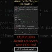 Create Tic Tac Toe Game Using Python Coding Python Coder Programmer Codinglife Computerscience