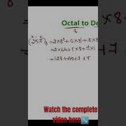 Octal To Decimal Conversion Numbersystem Octal Decimal