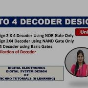 2 X 4 Decoder 2 To 4 Decoder Using NOR Gates 2 To 4 Decoder Using NAND Gates Decoder Unit 2