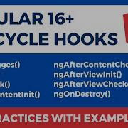 Хуки жизненного цикла Angular 16 пояснения с примерами