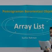 Belajar Mudah Array List Pada Objek Di Java