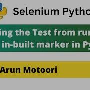 Skip The Test From Running Using Inbuilt Marker PyTest Part 13