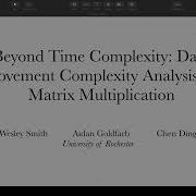 Beyond Time Complexity Data Movement Complexity Analysis For Matrix Multiplication