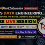 AWS Data Engineering Python Free Live Session By Sameer 13 Years Exp Raj Cloud Technologies
