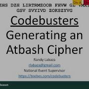 Codebusters Generating An Atbash Cipher