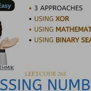 Missing Number Multiple Approaches Leetcode 268