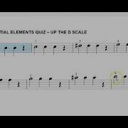 32 Essential Elements Quiz Up The D Scale Cello