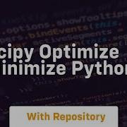 Scipy Optimize Minimize Python