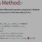Euler S Method Solving Differential Equation Using Wolfram Mathematica Numerical Methods