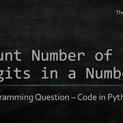 Python Programming Count Number Of Digits In A Number